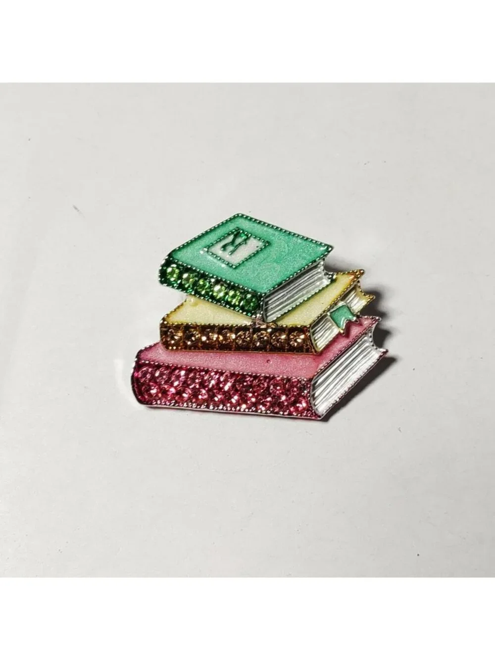 Stacked Books Enamel Pin With